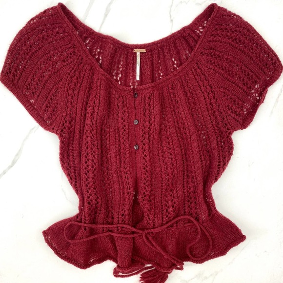 Free People Tops - Free People Wool Blend Cropped Knit Top
